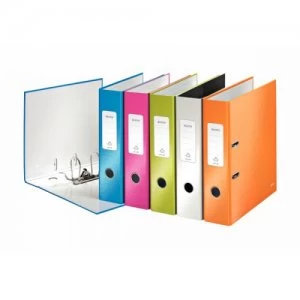 Leitz Wow Lever Arch File A4 80mm Assorted 10050099 (PK10)