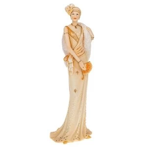 Deco 1930s Girl Standing Peach Ornament
