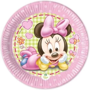 Baby Minnie Party Plates (Pack Of 8)