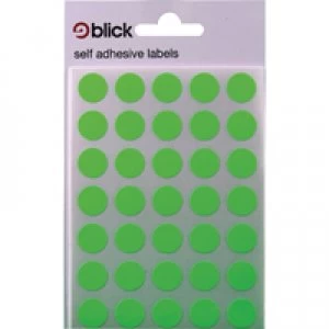 Blick Green Fluorescent Labels in Bags Round 13mm Pack of 2800 RS004
