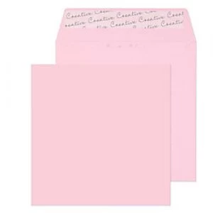 Creative Light Coloured Envelopes Peel & Seal 160 x 160 mm Plain 120 gsm Baby Pink Pack of 500