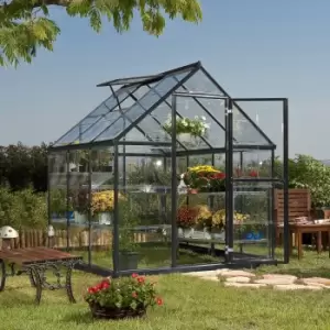 Palram Canopoi Harmony Grey 6 x 6ft Greenhouse - wilko - Garden & Outdoor