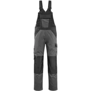 MASCOT LIGHT Bib & Brace with kneepad pockets Black/Grey - 40R - Black/Graphite
