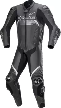 Alpinestars Missile V2 Ignition One Piece Motorcycle Leather Suit, black, Size 56, black, Size 56