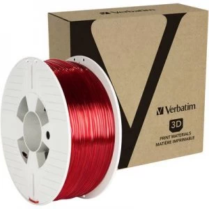 Verbatim 55062 Filament PETG 2.85mm 1kg Red (transparent)