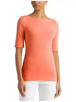 Lauren by Ralph Lauren Judy-elbow Sleeve-knit - Portside Coral, Pink, Size XS, Women
