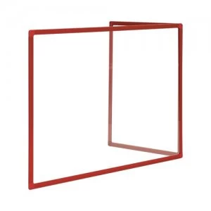Bi-Office Duo Glass Board 900mm 1200x900 Red Alu Frm