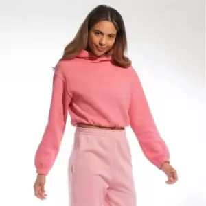 Light and Shade Cropped Hoodie Womens - Pink