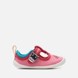 Clarks Babies' First Roamer Beau Canvas Shoes - Pink - UK 4 Baby