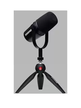 Shure Mv7 Podcast And Gaming Mic With Manfrotto Pixi Stand.