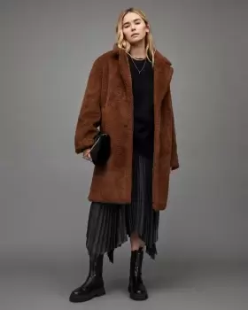 AllSaints Doria Faux Fur Coat