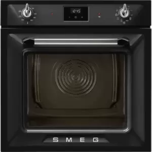 Smeg Victoria SOP6900TN Built In Electric Single Oven - Black - A Rated