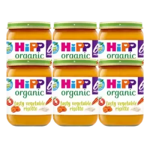 HiPP Organic Tasty Vegetable Risotto Baby Food Jar 6+ Months 6 x 125g