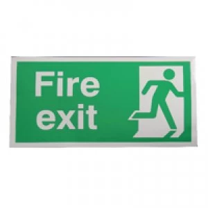 Blick Safety Sign Fire Exit Running Man Right 150x300mm Self-Adhesive E98AS