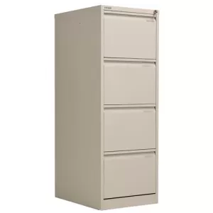 Bisley Filing Cabinet 4 Drawer 470x622x1321mm Goose Grey