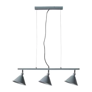 Brisner Grey and Silver 3 Way Over-Table Pendant Ceiling Light