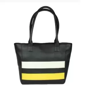 Eastern Counties Leather Womens/Ladies Whitney Tote With Colour Panel (One Size) (Black/Ochre)