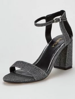 Carvela Kiki Block Heel Sandals - Pewter, Pewter, Size 4, Women