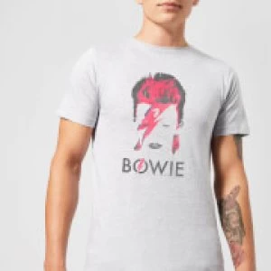 David Bowie Aladdin Sane Distressed Mens T-Shirt - Grey - 4XL