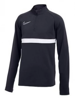 Boys, Nike Junior Academy 21 Dry Drill Top, Navy/White, Size XL