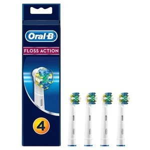 Oral-B Floss Action Replacement Electric Toothbrush Heads x4