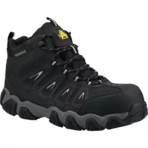 Amblers Mens AS801 Waterproof Leather Safety Boots (10 UK) (Black) - Black