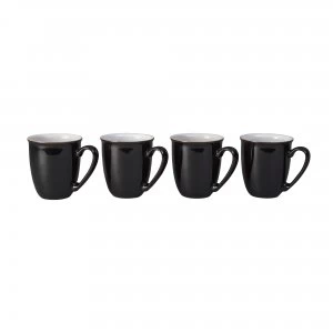Denby Elements Black 4 Piece Coffee Beaker Mug Set