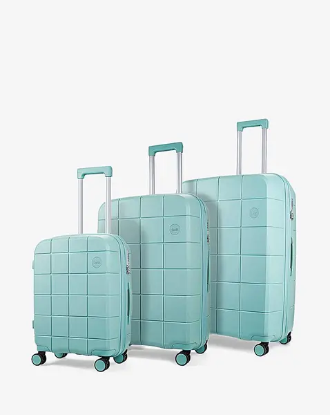 Rock Rock Pixel Pastel Green Luggage 3pc set Pastel Green EA47701