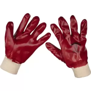 120 PAIRS - LARGE General Purpose PVC Gloves - Knitted Wrists - Waterproof