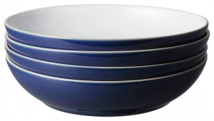 Denby Elements Set of 4 Pasta Bowls Blue