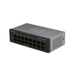 Cisco Small Business SG110-16HP Unmanaged L2 Gigabit Ethernet (10/100/1000) Black Power over Ethernet (PoE)