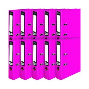 Pukka Brights Lever Arch File A4 Pink Pack of 10 BR-7764
