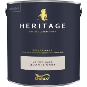 Dulux Heritage Velvet Matt Quartz Grey Matt Emulsion Paint 2.5L