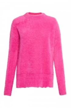 French Connection Edith Knit High Neck Jumper Pink