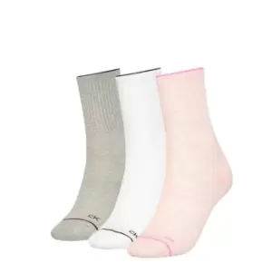 Calvin Klein Athletic Crew Socks 3 Pack Womens - Pink