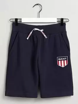 Gant Boys Retro Shield Shorts - Blue Size 9-10 Years