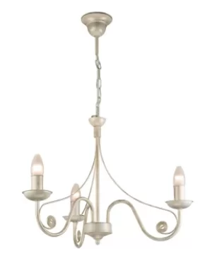 Donato Chandeliers With Fabric Shades, White, 3x E14