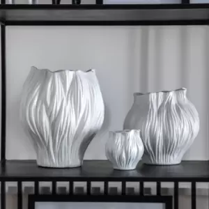 Gallery Interiors Florence Vase White / Medium