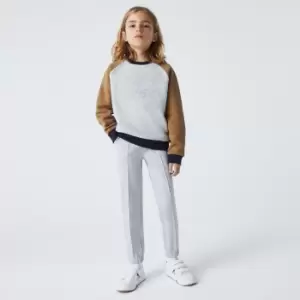 Lacoste Boys' Elasticised Waist Stretch Cotton Chinos Size 12 yrs Grey Chine