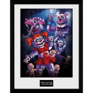 Five Nights At Freddy's Sister Location Group Framed Collector Print