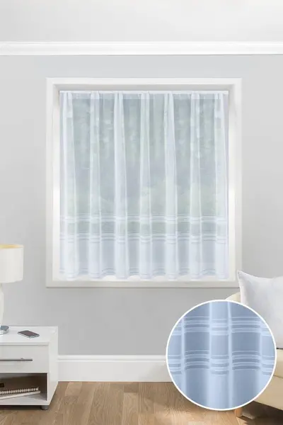 Tyrone Textiles Hudson Stripe Lace Net Cut Panel &#40;500 X 137Cm&#41;