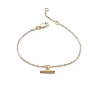 Rachel Jackson London Gold Plated Mini T-Bar Bracelet