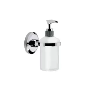Bristan Solo Wall Mounted Frosted Glass Soap Dispenser Chrome SO-SOAP-C