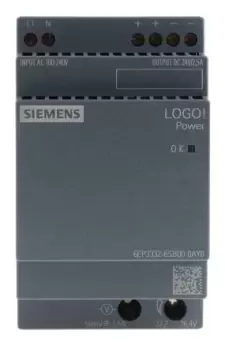 Siemens LOGO!POWER Switch Mode DIN Rail Power Supply 100 240V ac Input, 24V dc Output, 2.5A 60W