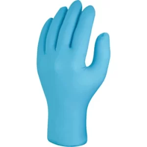 Utah Disposable Gloves, Blue, Nitrile, Powder Free, Textured Fingertips, Size 10/XL, Pk-100