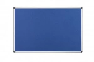 Bi-Office Maya Blue Felt Ntcbrd Alu Frame 120x120cm