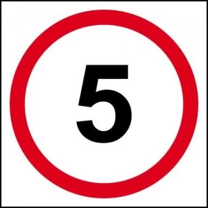 5mph Speed Limit Sign, 3mm Foamex Board