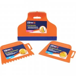 Vitrex 3 Piece Tiling Spreader and Squeegee Kit