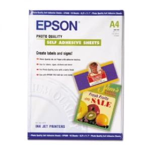 Epson C13S041106 A4 self adhesive Photo Quality Inkjet Paper 167g x10