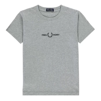 Fred Perry Embroidered Logo T Shirt - Steel Marl 420